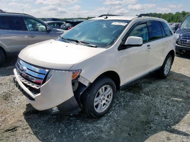 2FMDK38C38BA31115 - 2008 FORD EDGE SEL WHITE photo 2