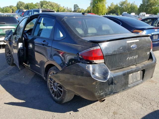 1FAHP3GN6AW133819 - 2010 FORD FOCUS SES BLACK photo 3