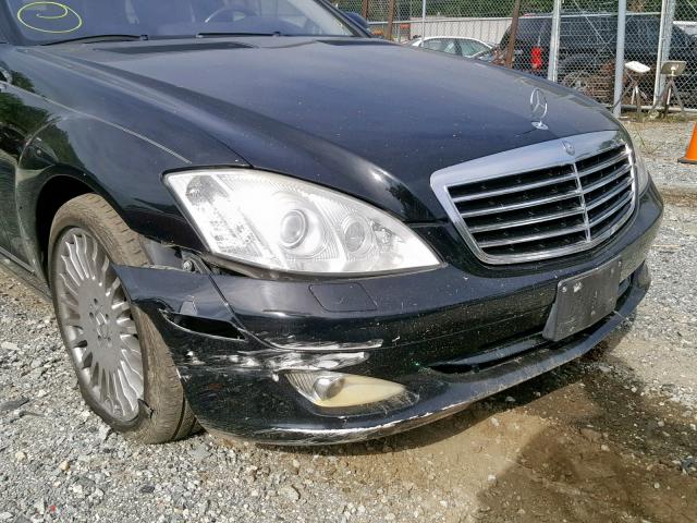 WDDNG71X07A113429 - 2007 MERCEDES-BENZ S 550 BLACK photo 9