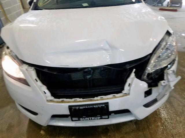 3N1AB7AP7EY331029 - 2014 NISSAN SENTRA S WHITE photo 9