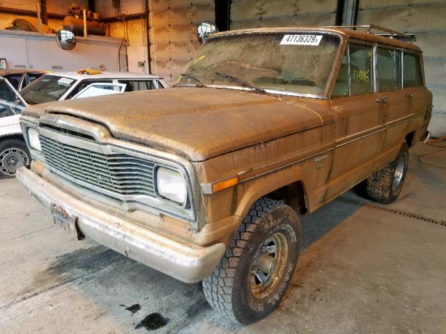 1JCCE15N3CT044827 - 1982 JEEP WAGONEER GOLD photo 2