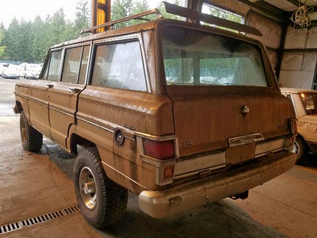 1JCCE15N3CT044827 - 1982 JEEP WAGONEER GOLD photo 3