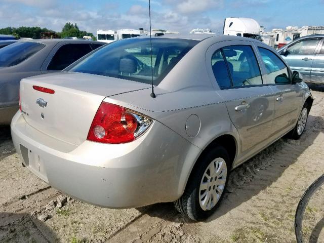 1G1AT58H597195156 - 2009 CHEVROLET COBALT LT GOLD photo 4