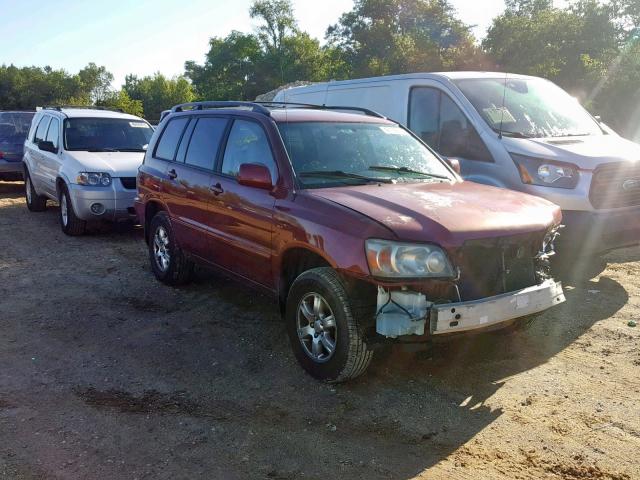 JTEHP21A770189088 - 2007 TOYOTA HIGHLANDER RED photo 1