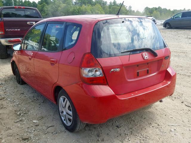 JHMGD37408S058248 - 2008 HONDA FIT RED photo 3