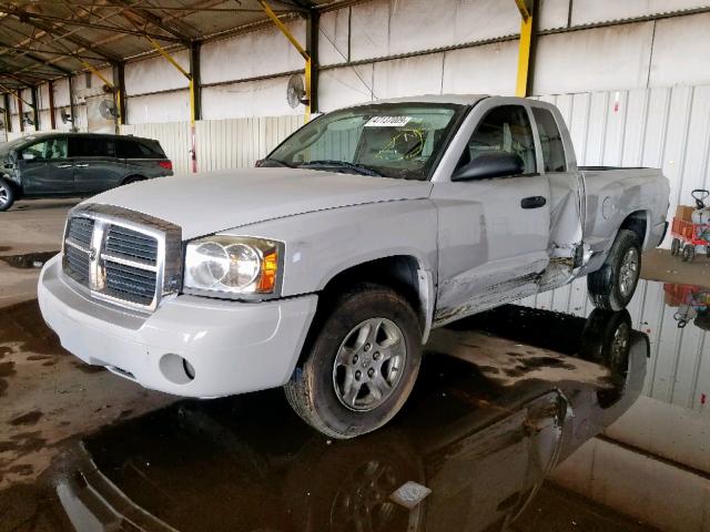 1D7HE42K87S160643 - 2007 DODGE DAKOTA SLT WHITE photo 2