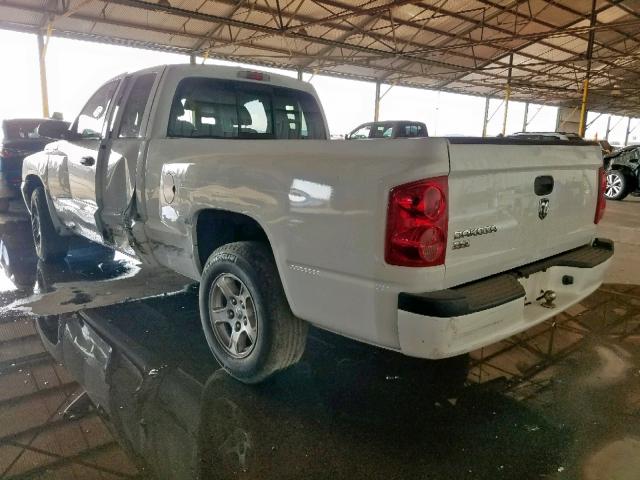 1D7HE42K87S160643 - 2007 DODGE DAKOTA SLT WHITE photo 3