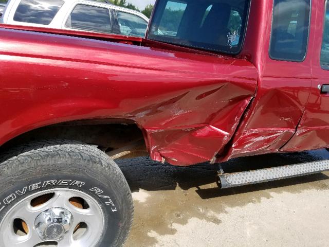 1FTYR15E45PA11956 - 2005 FORD RANGER SUP RED photo 9