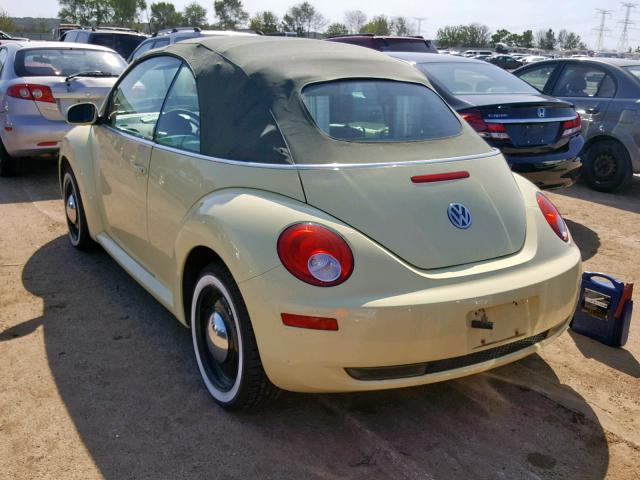 3VWPF31Y36M326381 - 2006 VOLKSWAGEN NEW BEETLE ყვითელი ფოტო 3