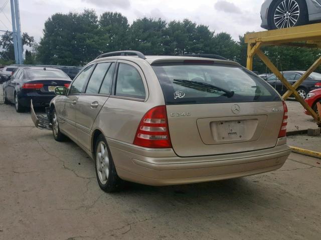 WDBRH81J14F540139 - 2004 MERCEDES-BENZ C 240 SPOR GOLD photo 3