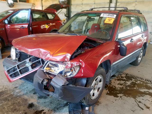 JF1SF6352YH731890 - 2000 SUBARU FORESTER L RED photo 2