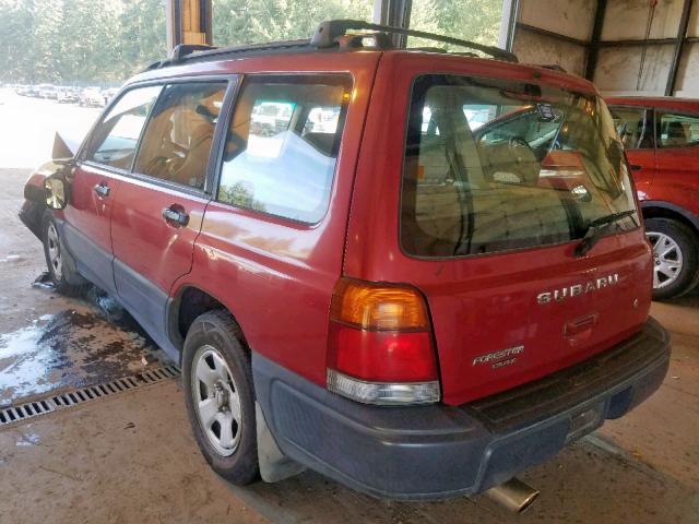 JF1SF6352YH731890 - 2000 SUBARU FORESTER L RED photo 3