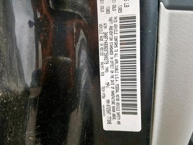 3A8FY48969T500279 - 2009 CHRYSLER PT CRUISER BLACK photo 10