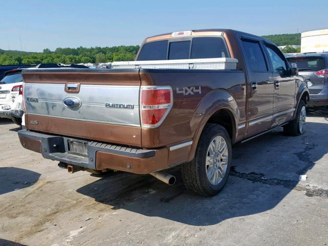 1FTFW1ET5BFA94071 - 2011 FORD F150 CREW BROWN photo 4