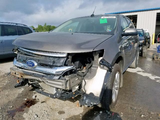 2FMDK4KC8EBA11923 - 2014 FORD EDGE LIMIT GRAY photo 2