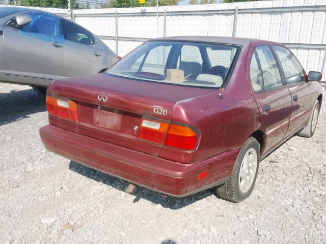 JNKCP01D2PT459791 - 1993 INFINITI G20 BURGUNDY photo 4