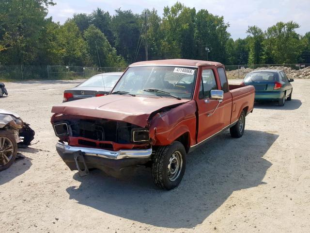 1FTCR14T0GPA75490 - 1986 FORD RANGER SUP RED photo 2