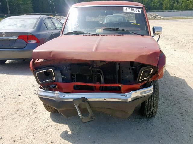 1FTCR14T0GPA75490 - 1986 FORD RANGER SUP RED photo 9