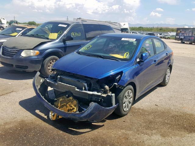 KMHCT4AE6GU950545 - 2016 HYUNDAI ACCENT SE BLUE photo 2