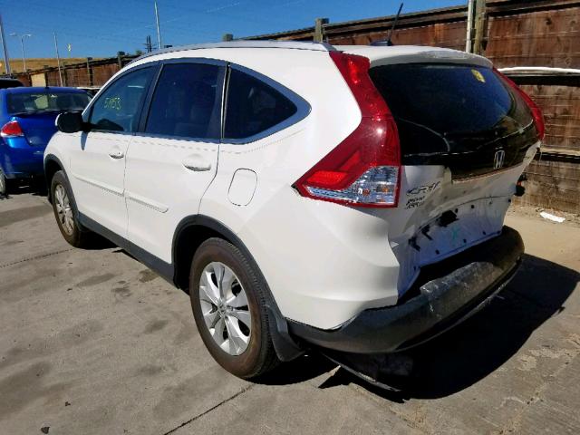 5J6RM4H72EL026328 - 2014 HONDA CR-V EXL WHITE photo 3