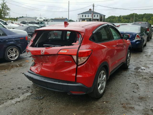 3CZRU6H54HM720970 - 2017 HONDA HR-V EX RED photo 4