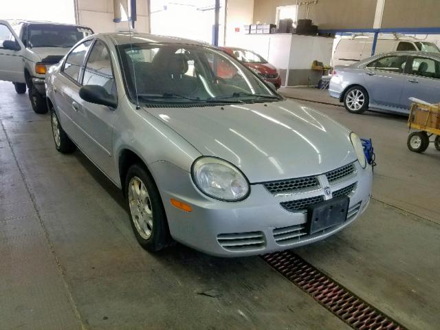 1B3ES56C75D219943 - 2005 DODGE NEON SXT SILVER photo 1