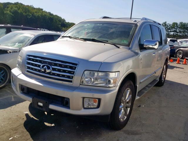 5N3AA08C08N914508 - 2008 INFINITI QX56 SILVER photo 2