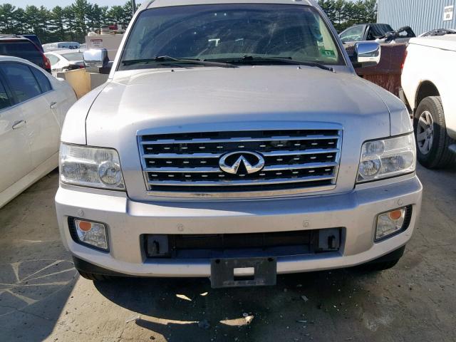 5N3AA08C08N914508 - 2008 INFINITI QX56 SILVER photo 9