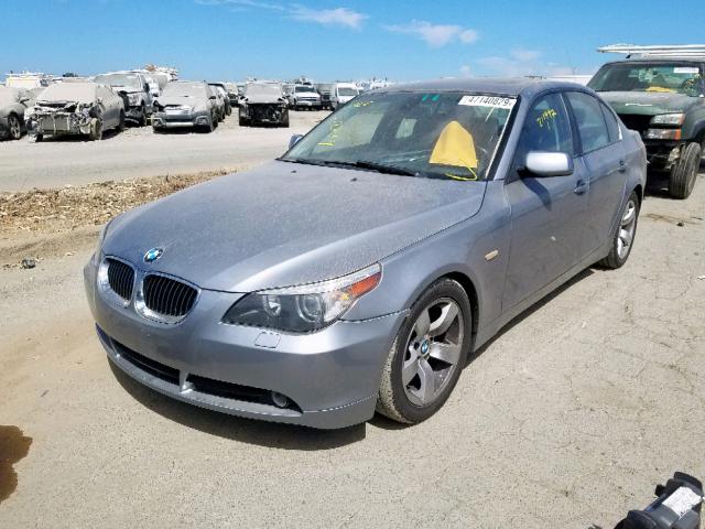 WBANE53597CW62614 - 2007 BMW 525 I SILVER photo 2