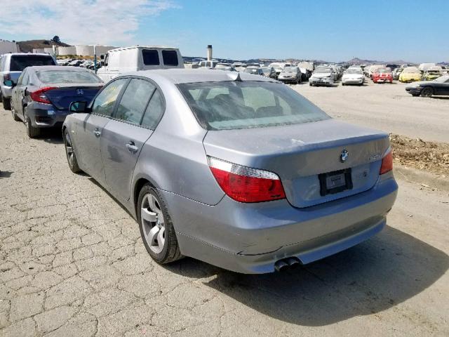 WBANE53597CW62614 - 2007 BMW 525 I SILVER photo 3