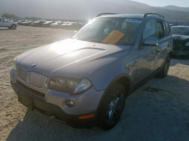 WBXPC93417WF14042 - 2007 BMW X3 3.0SI GRAY photo 2