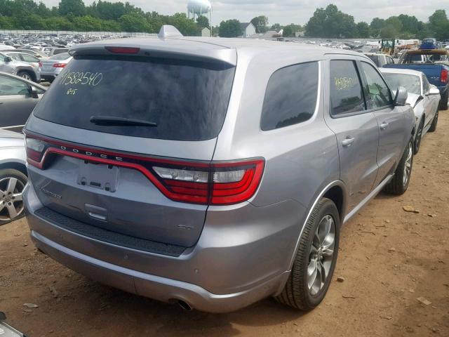 1C4RDHDG2KC684407 - 2019 DODGE DURANGO GT GRAY photo 4