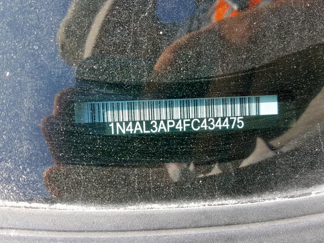 1N4AL3AP4FC434475 - 2015 NISSAN ALTIMA 2.5 RED photo 10