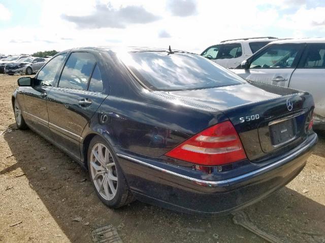 WDBNG75J62A290462 - 2002 MERCEDES-BENZ S 500 BLACK photo 3