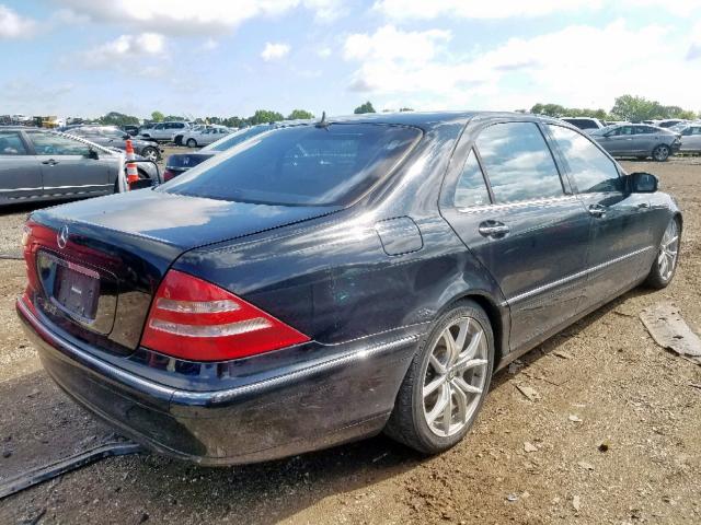 WDBNG75J62A290462 - 2002 MERCEDES-BENZ S 500 BLACK photo 4