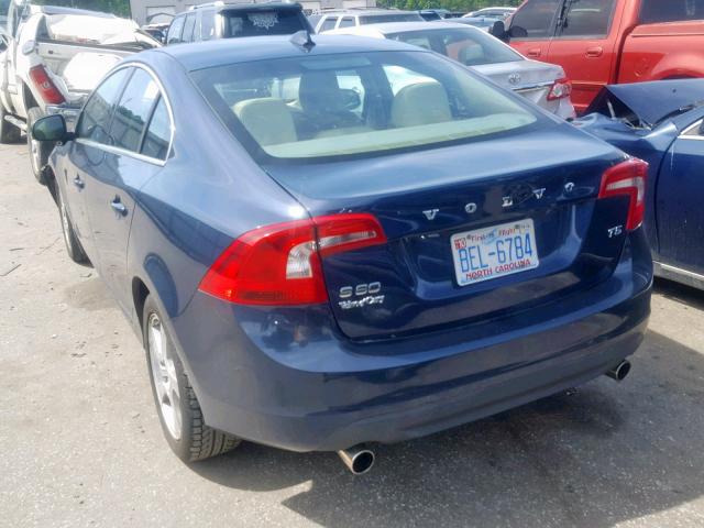 YV1622FS9C2107673 - 2012 VOLVO S60 T5 BLUE photo 3