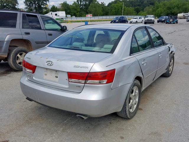 5NPEU46F86H053991 - 2006 HYUNDAI SONATA GLS SILVER photo 4