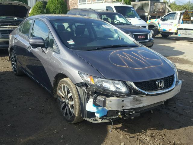 19XFB2F98FE239527 - 2015 HONDA CIVIC EXL GRAY photo 1