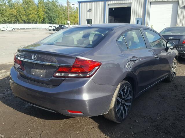 19XFB2F98FE239527 - 2015 HONDA CIVIC EXL GRAY photo 4