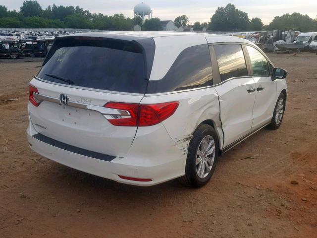 5FNRL6H27KB094406 - 2019 HONDA ODYSSEY LX WHITE photo 4