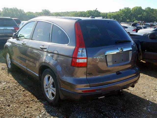 5J6RE4H79BL111787 - 2011 HONDA CR-V EXL BROWN photo 3