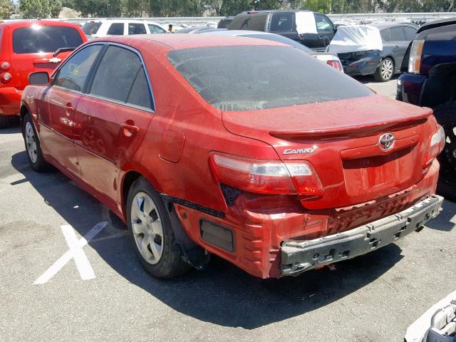 4T1BE46K27U026737 - 2007 TOYOTA CAMRY NEW RED photo 3