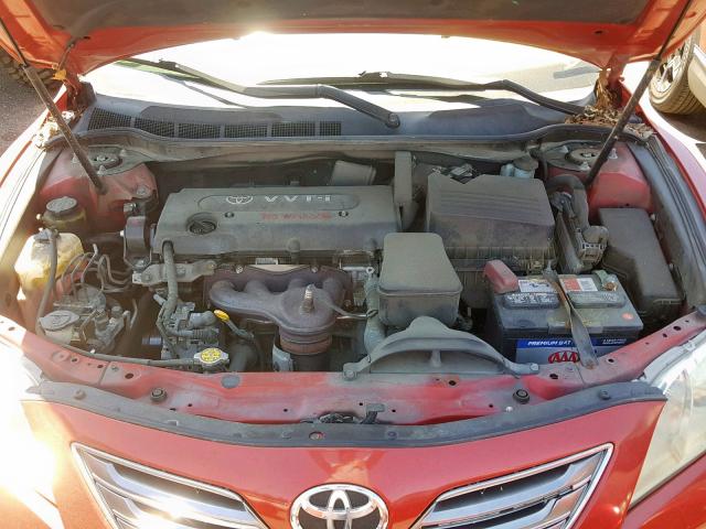 4T1BE46K27U026737 - 2007 TOYOTA CAMRY NEW RED photo 7