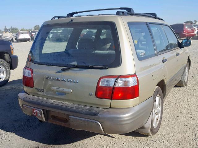 1F1SF65522H749679 - 2002 SUBARU FORESTER S GOLD photo 4