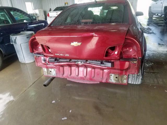 1G1ZE5E18BF306802 - 2011 CHEVROLET MALIBU LTZ წითელი ფოტო 9