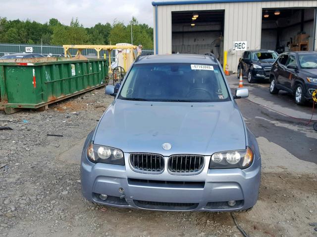 WBXPA93426WG86245 - 2006 BMW X3 3.0I BLUE photo 9