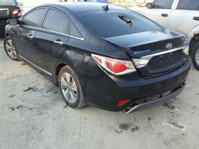 KMHEC4A40FA126556 - 2015 HYUNDAI SONATA HYB BLACK photo 3