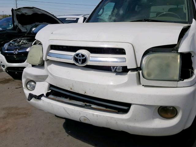 5TDBT48A56S266849 - 2006 TOYOTA SEQUOIA LI WHITE photo 9