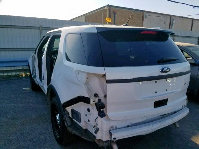 1FM5K8AR2DGC31261 - 2013 FORD EXPLORER P WHITE photo 3