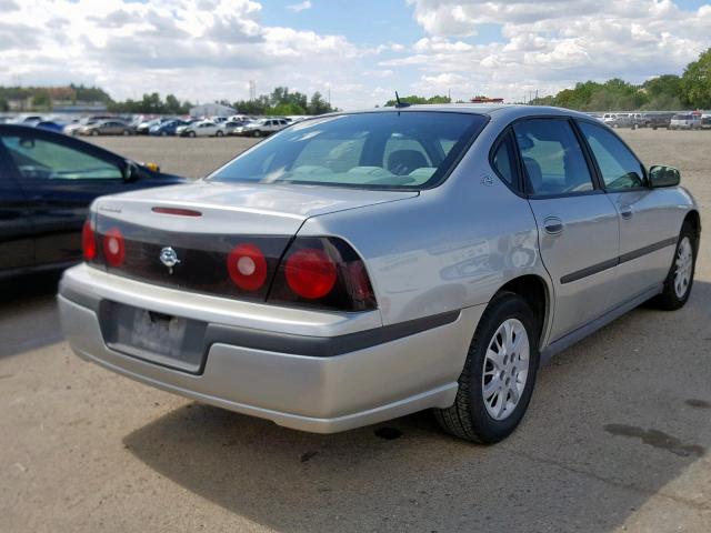 2G1WF52E759217632 - 2005 CHEVROLET IMPALA SILVER photo 4